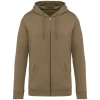 Sweat-shirt � capuche zipp� �coresponsable par Native Spirit, Vert olive - Taille XXS