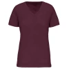 Lot de 5 tee-shirts Femme en coton bio 145 g par Kariban, Bordeaux - Taille XS