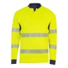 Polo GINKO Multirisques HV par T2S, Jaune/Marine - Taille S