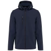 Veste Softshell 3 couches � capuche avec manches amovibles par Kariban, Marine - Taille XS