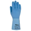 Gants en latex naturel sur support en coton Crab par Juba, Bleu - Taille XS
