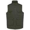 Gilet de travail rembourr� multipoches par WK.Designed To Work, Kaki fonc� - Taille XS