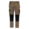 Pantalon de travail multipoches par WK.Designed To Work, Camel/Noir - Taille XS 
