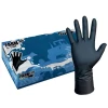 Bo�te de 50 gants jetables Farm 300 mm en nitrile non poudr�s par Jubba, Noir - Taille S