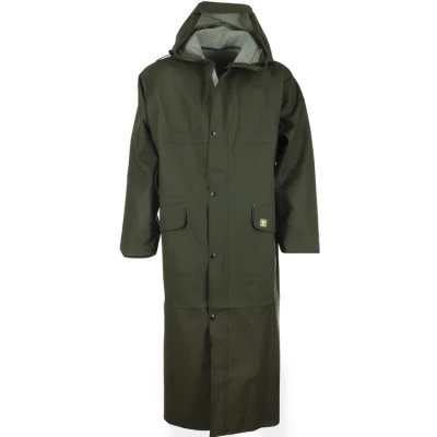 Manteau cir� long Isofarmer tissu Glentex �tanche, Vert - Guy Cotten