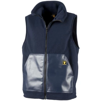 Gilet polaire Boogie sans manches avec empi�cement PVC, Marine - Guy Cotten