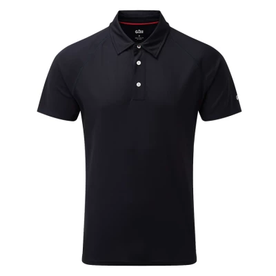 Polo manches courtes UV 50+ Tec Homme, respirant avec �vacuation de l'humidit�, Marine - Gill