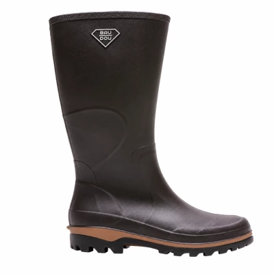 Bottes agricole Ph�nix Pro en PVC recyclable, Marron fonc� - Usage r�gulier - Baudou