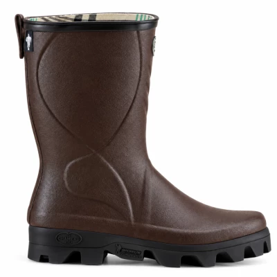 Bottillons C�r�s hommes en caoutchouc naturel, doubl�s jersey, Marron - Usage intensif - Le Chameau