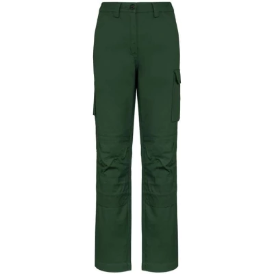 Pantalon de travail multipoches Femme par WK. Designed To Work, Vert fonc� - Taille XS - WK. Designed To Work