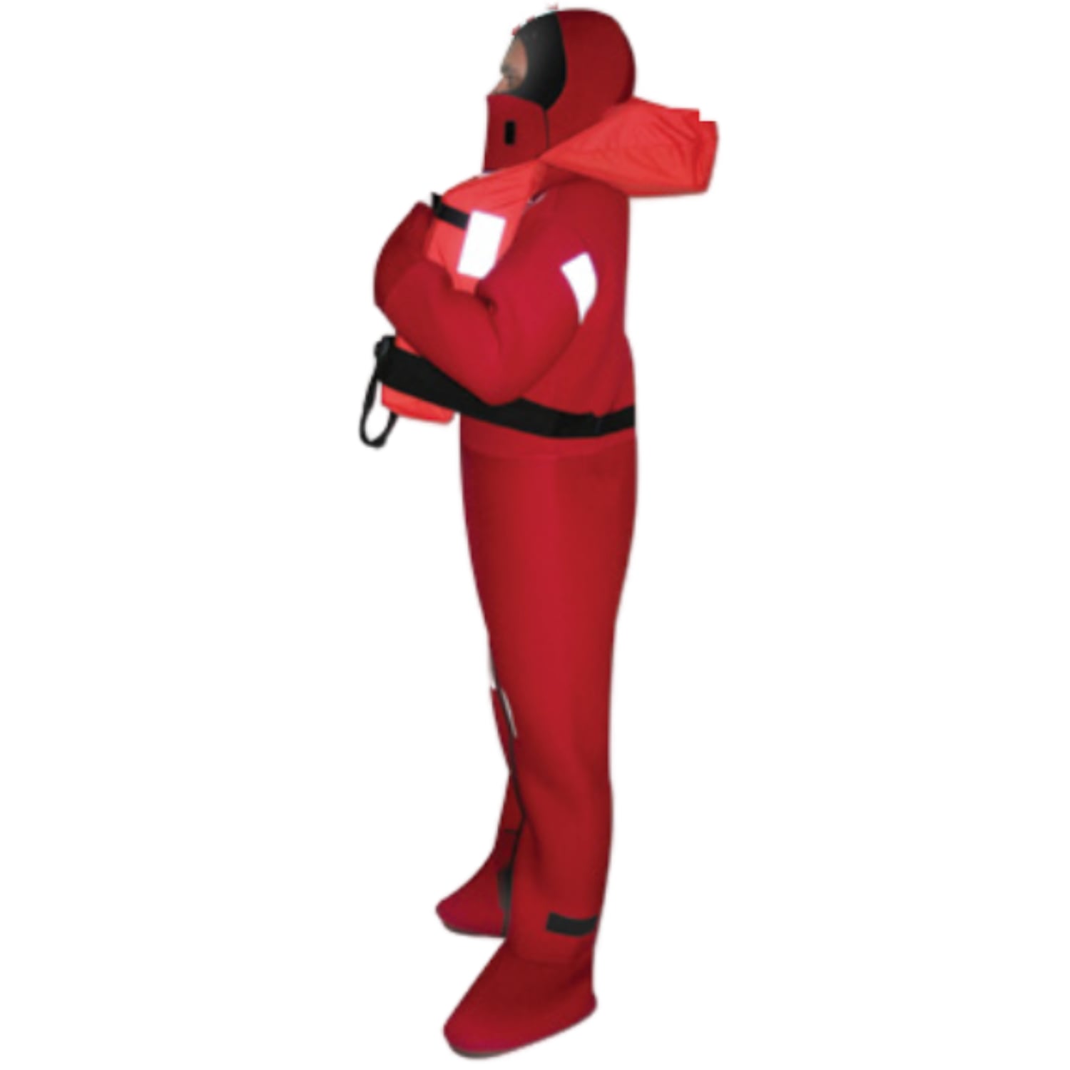 Vue portée de profil avec gilet de sauvetage