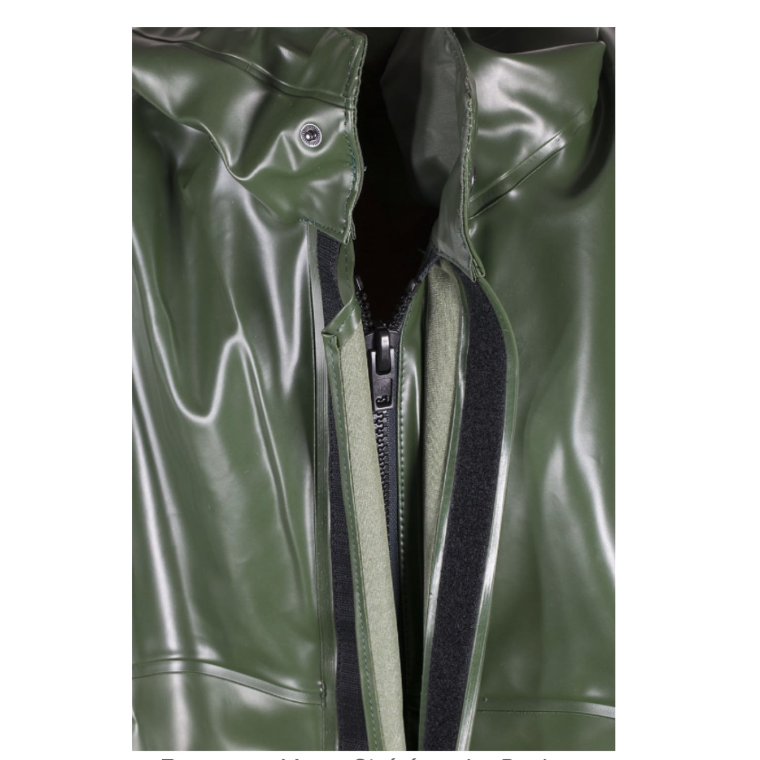 Fermeture par glissière et double rabat agrippant