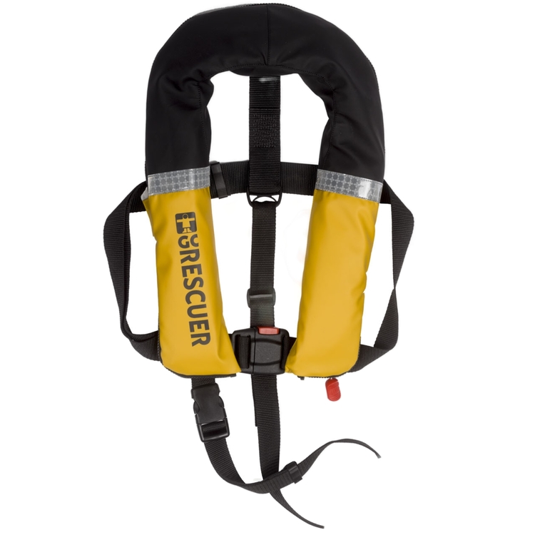 Gilet Gonflable Rescuer 165 Newtons UML Elite Pro automatique par Guy Cotten, Jaune/Noir - Guy Cotten
