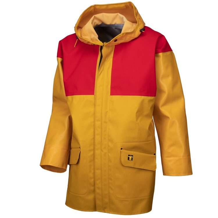 Veste ciré Drempro Hybridpro+ respirante Jaune/Rouge - Guy Cotten